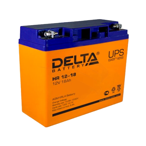 Аккумуляторная батарея 12 В, 18 А·ч, для ИБП, серия HR, пр-во Delta (HR 12-18)